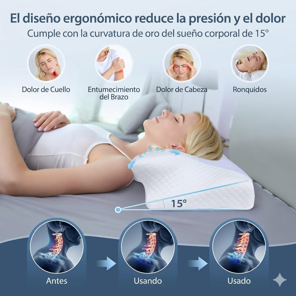 AlingSleep CerviRelax– Almohada Cervical Ergonómica